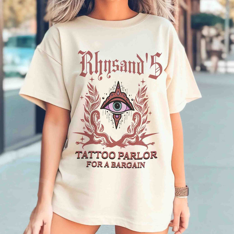 Acotar Velaris Rhysand's Tattoo Parlor Comfort Colors Shirt, Feyre and Rhysand, the Night Court Tee, Novel Series Book Lover, Bookish Gift