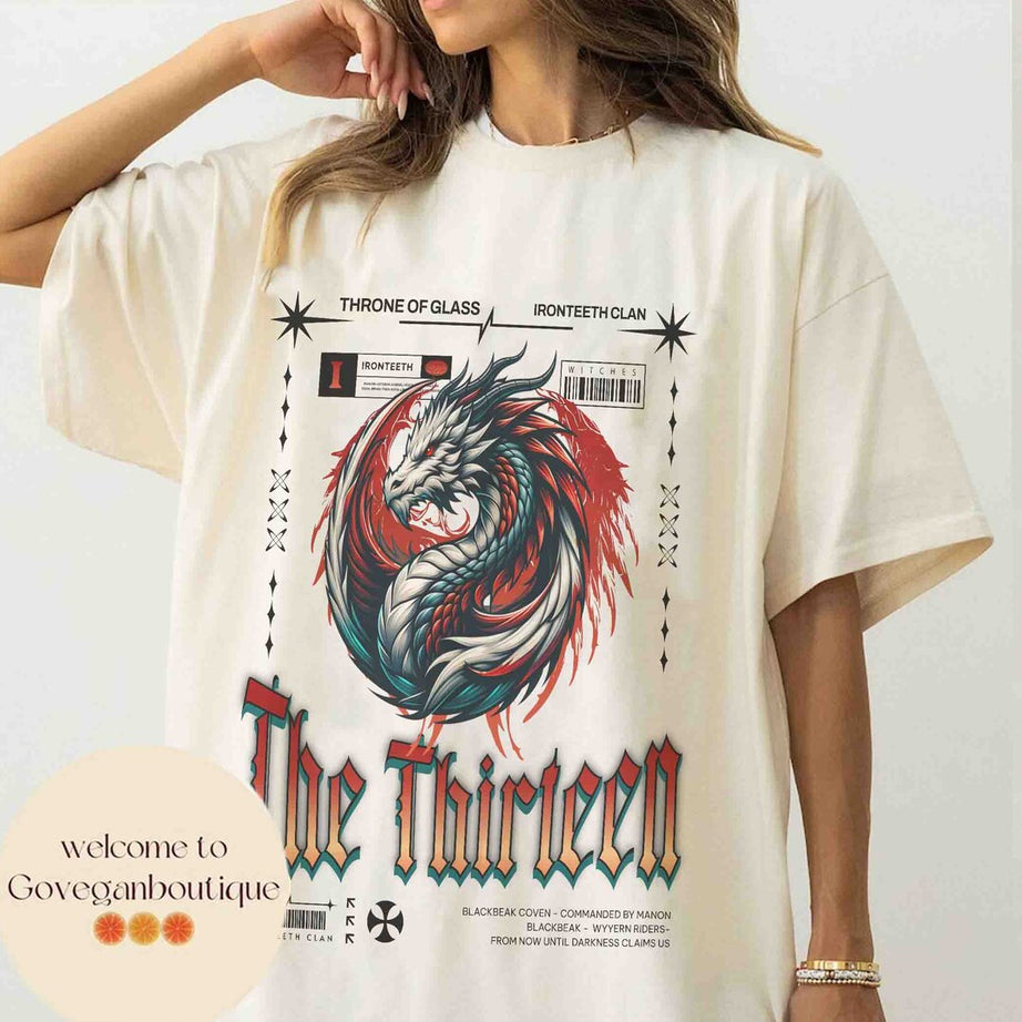The Thirteen Comfort Colors Shirt, Throne of Glass Shirt, Manon Blackbeak Ironteeth Witches Dorian Haviliard Licensed SJM Merch Terrasen