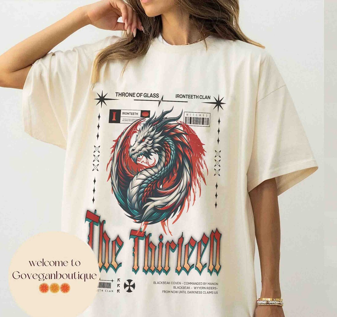 The Thirteen Comfort Colors Shirt, Throne of Glass Shirt, Manon Blackbeak Ironteeth Witches Dorian Haviliard Licensed SJM Merch Terrasen