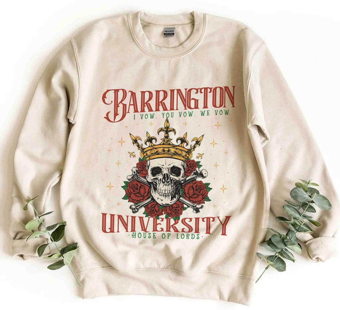 Barrington University Sweatshirt, the Ritual, Smut Shirt, Dark Romance Reader Shirt, Fantasy Reader Shirt, Ryat Archer Shirt