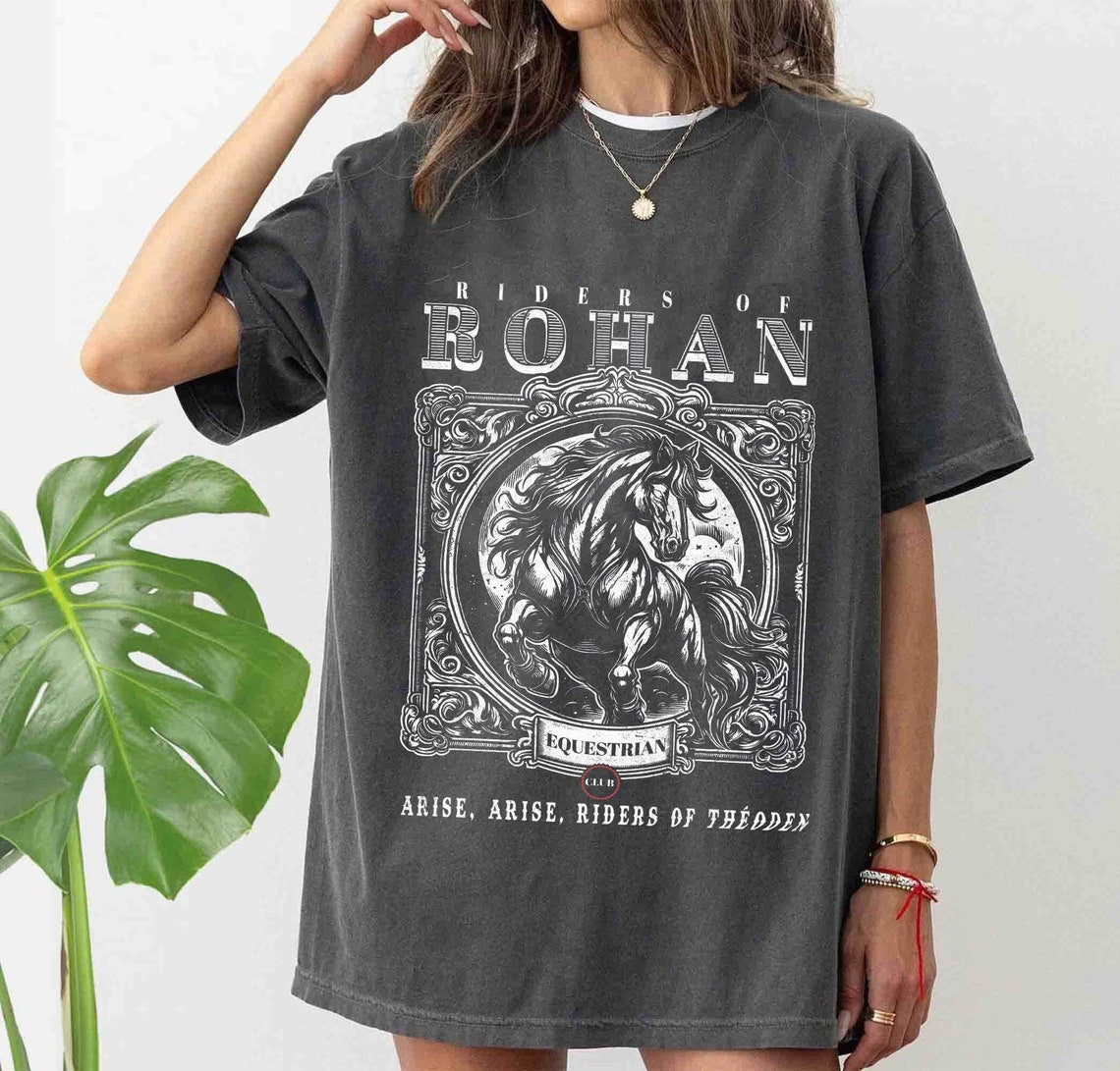 Riders of Rohan Equestrian Club Comfort Colors Shirt, Lotr Fantasy Merch, Lotr Jrr Tolkien, Book Lover Gift, Geek Gift, Bookish Shirt