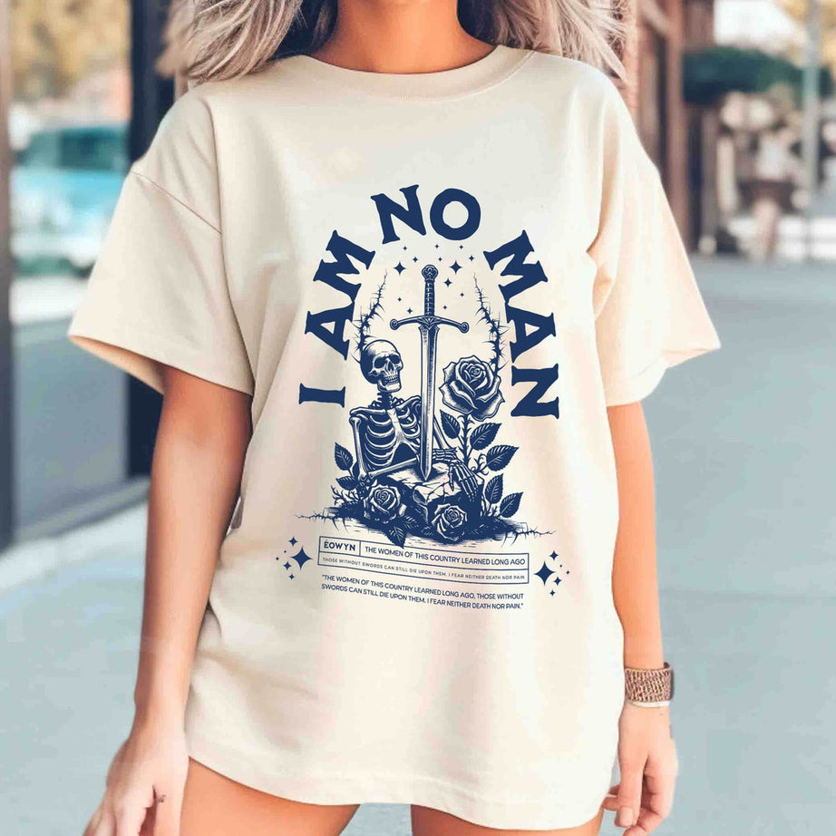 I Am No Man Comfort Colors Shirt, Reading Fandom T-shirt, Literature, Book Lover , Fantasy Book Shirt, Fantasy Reader