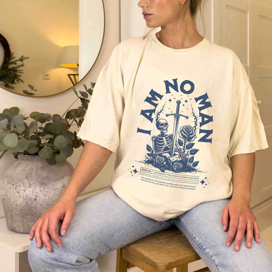 I Am No Man Comfort Colors Shirt, Reading Fandom T-shirt, Literature, Book Lover , Fantasy Book Shirt, Fantasy Reader