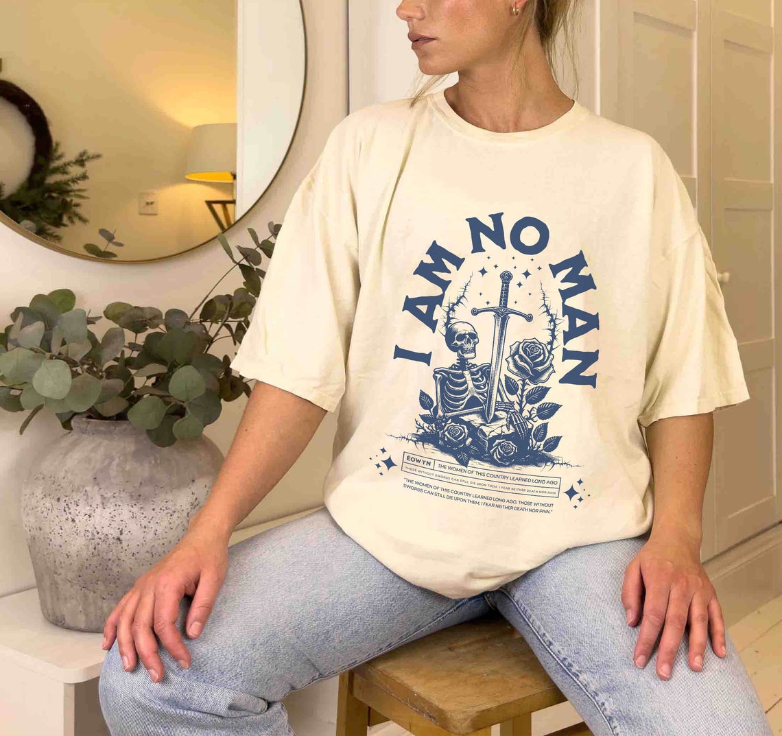 I Am No Man Comfort Colors Shirt, Reading Fandom T-shirt, Literature, Book Lover , Fantasy Book Shirt, Fantasy Reader