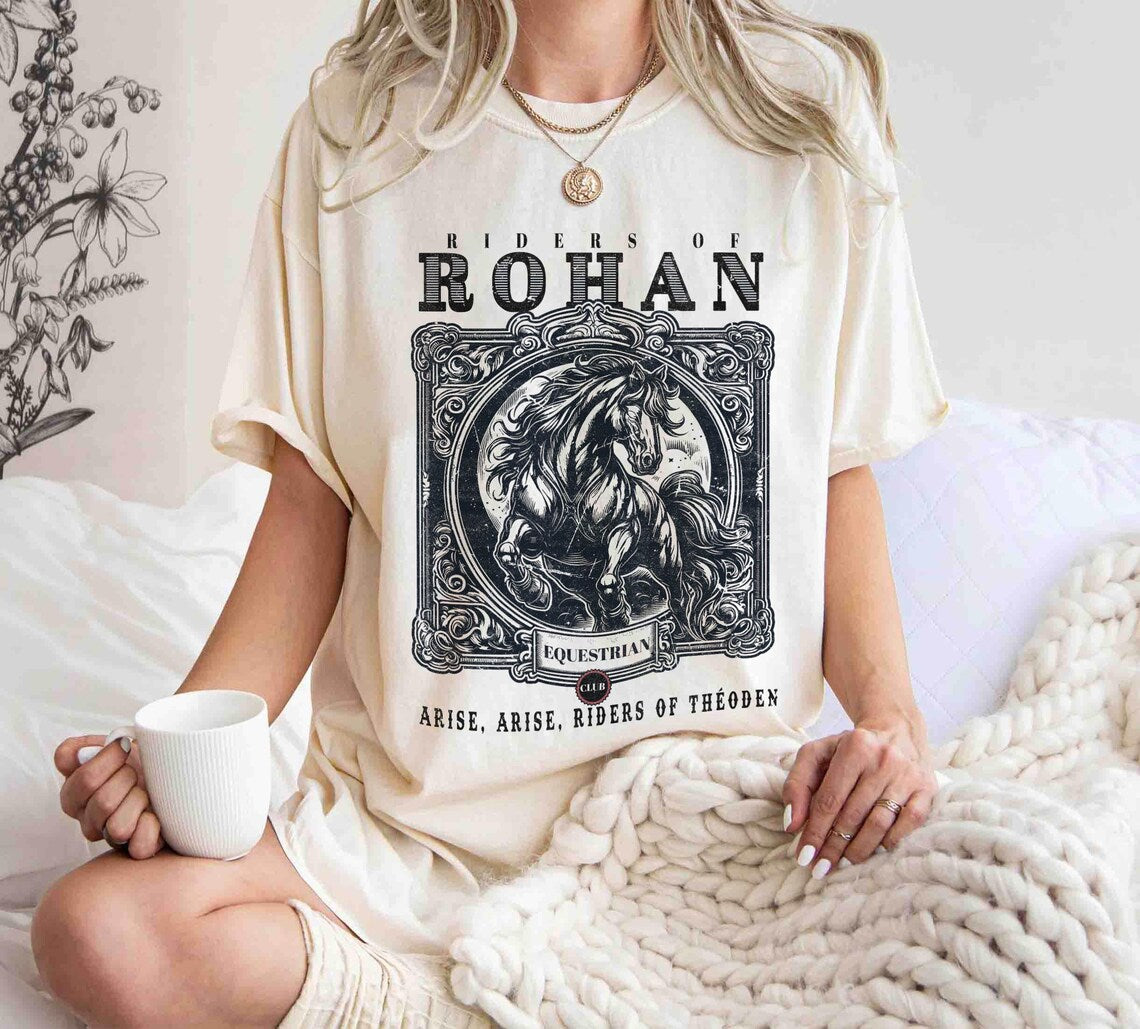 Riders of Rohan Equestrian Club Shirt, Lotr Fantasy Merch, Lotr Jrr Tolkien, Book Lover Gift, Geek Gift, Bookish