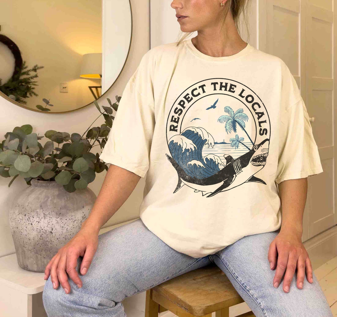 Respect the Locals Shirt, Save the Ocean Shirt, Nature Lover Gift Shirt, Save the Sharks T-shirt, Shark Lover Shirt