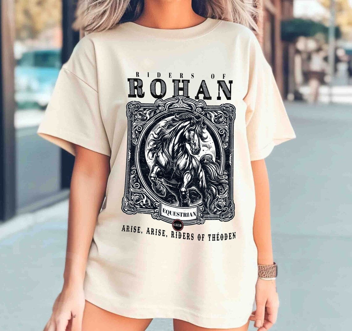 Riders of Rohan Equestrian Club Comfort Colors Shirt, Lotr Fantasy Merch, Lotr Jrr Tolkien, Book Lover Gift, Geek Gift, Bookish