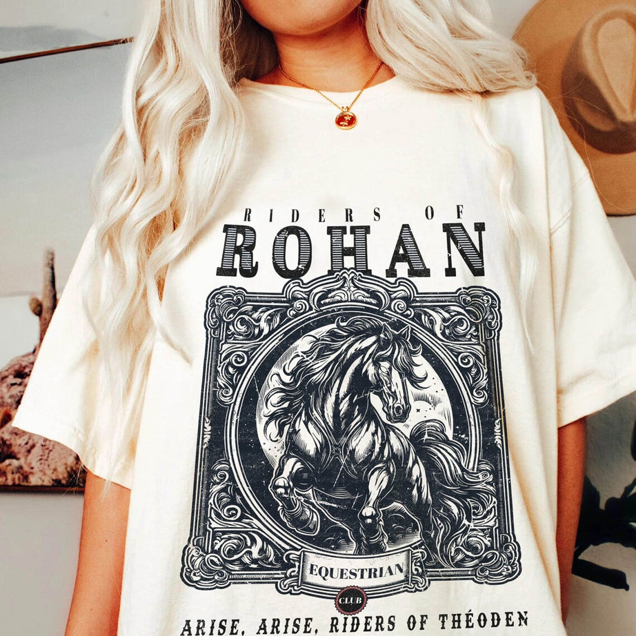 Riders of Rohan Equestrian Club Comfort Colors Shirt, Lotr Fantasy Merch, Lotr Jrr Tolkien, Book Lover Gift, Geek Gift, Bookish