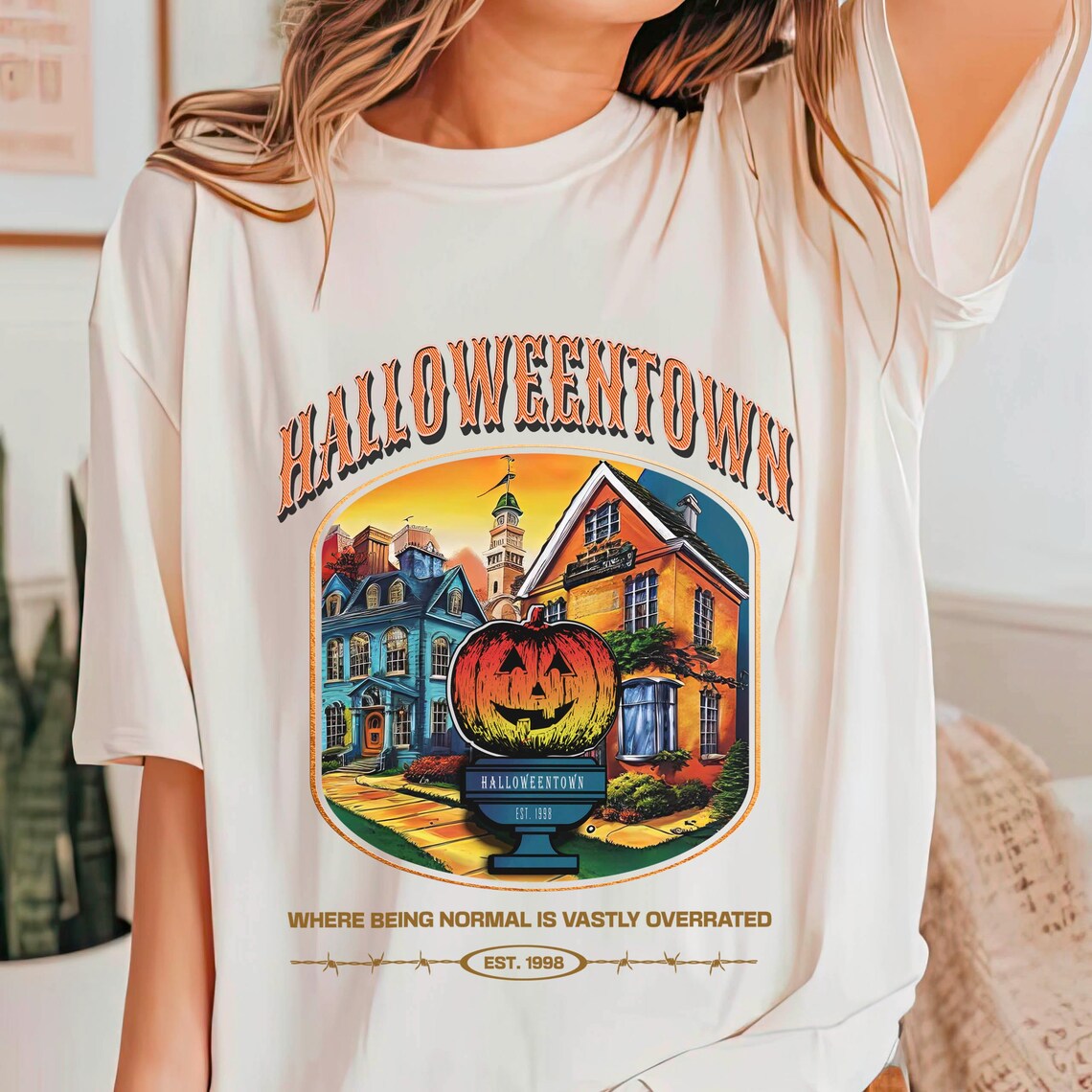 Halloweentown Est 1998 Shirt, Halloweentown University Shirt, Halloween Shirt, Retro Halloweentown Shirt, Halloween Pumpkin, Fall Shirt