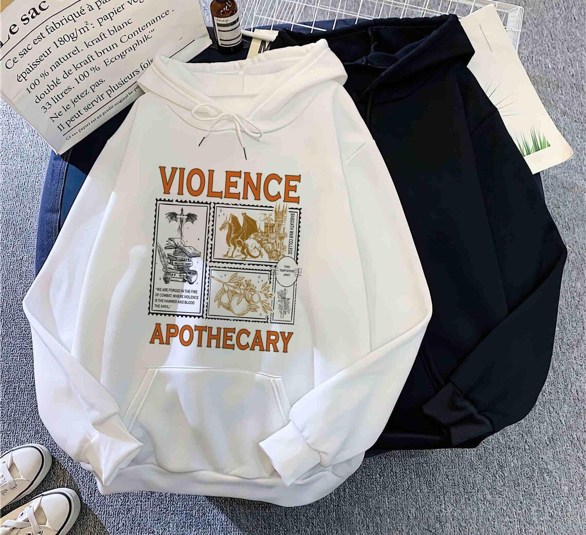 Violence Apothecary Hoodie, Fourth Wing Shirt, Basgiath War College Shirt, Violet Sorrengail, Riorson House, Xaden Riorson