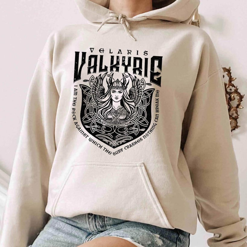 Acotar Hoodie, Valkyrie ACOSF Shirt, Nesta Archeron Gwyn Emerie Cassian Azriel Illyrian Training Camp Velaris TOG Sarah J Maas