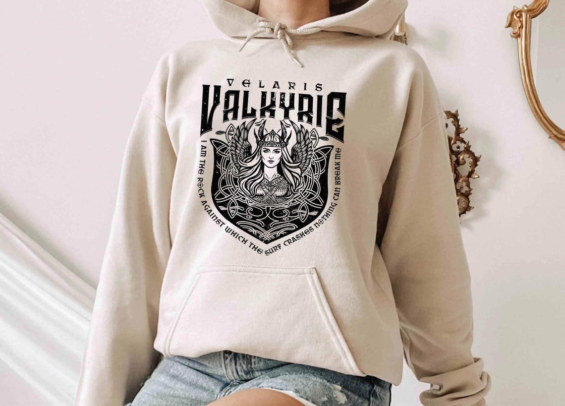 Acotar Hoodie, Valkyrie ACOSF Shirt, Nesta Archeron Gwyn Emerie Cassian Azriel Illyrian Training Camp Velaris TOG Sarah J Maas