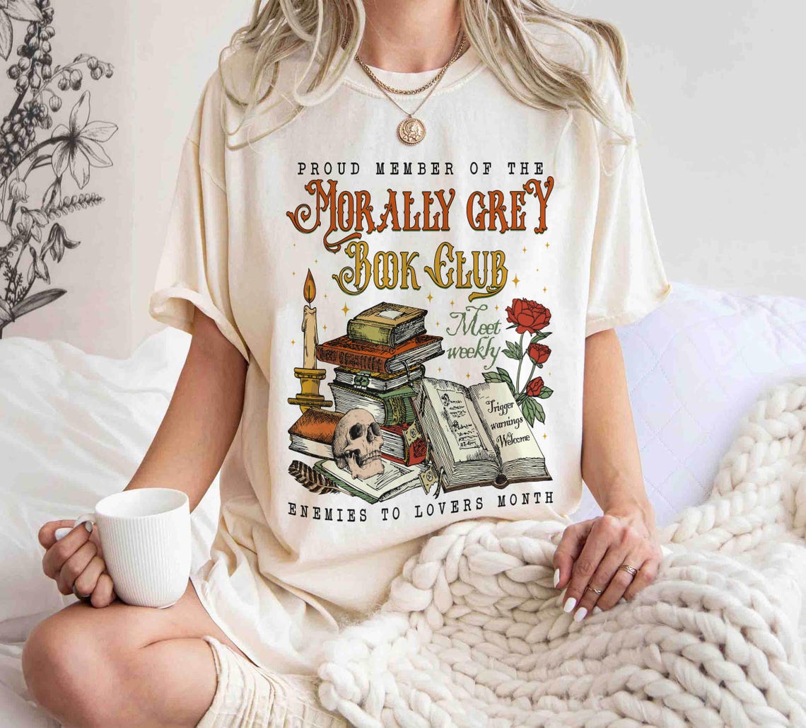 Morally Grey Book Club Shirt, Bookish Shirt, Romantasy Reader Shirt, Bookish Shirt, Vintage Bookish
