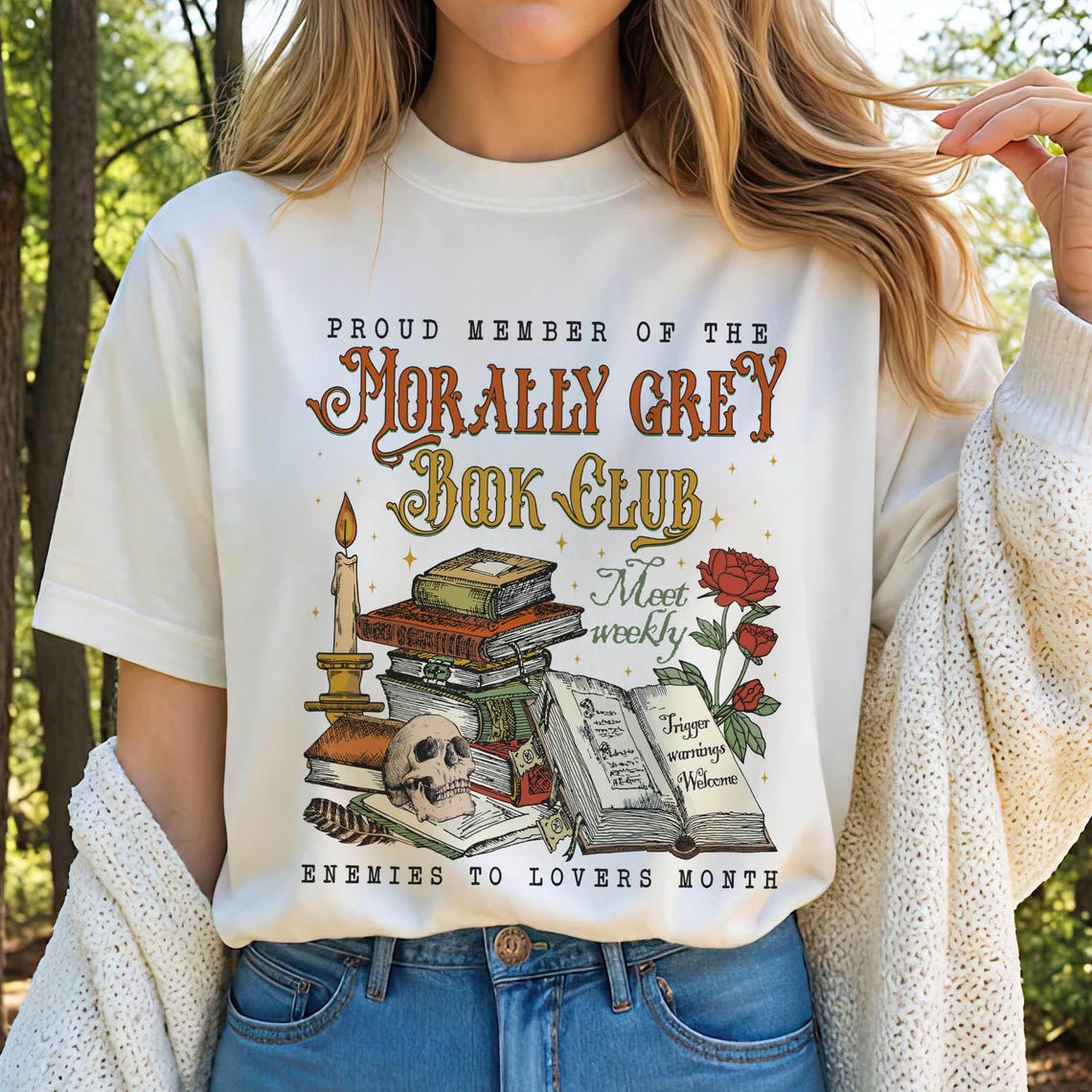 Morally Grey Book Club Shirt, Bookish Shirt, Romantasy Reader Shirt, Bookish Shirt, Vintage Bookish