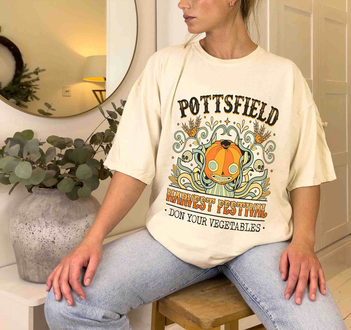 Harvest Festival Comfort Colors Shirt, Autumn Harvest Tshirt, Vegetables Fall Shirt, Skeleton Festival Apparels, Pottsfield