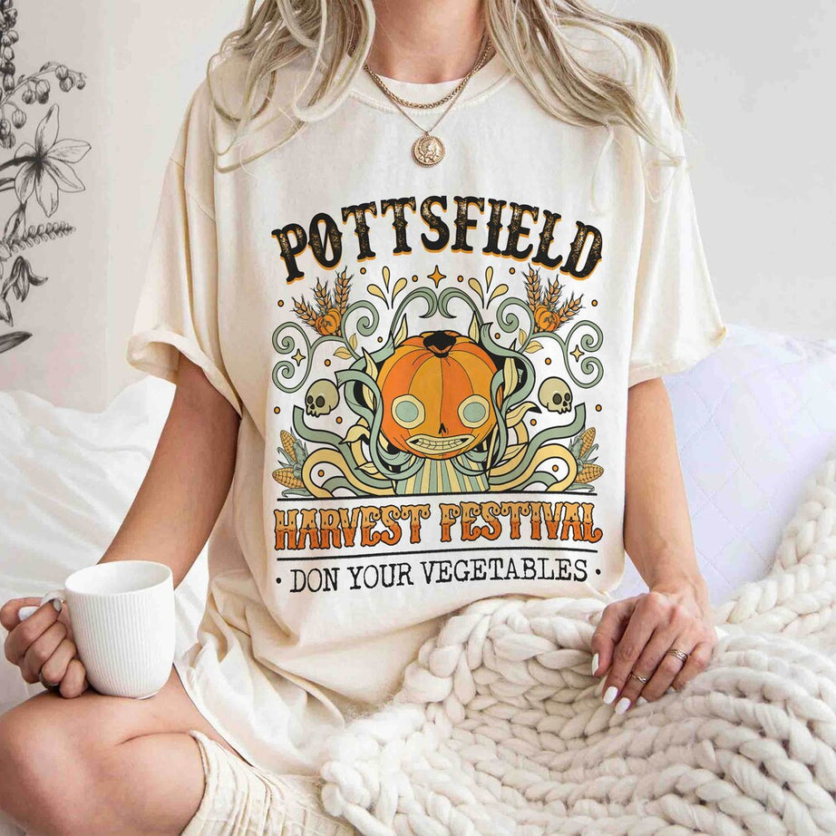 Harvest Festival Comfort Colors Shirt, Autumn Harvest Tshirt, Vegetables Fall Shirt, Skeleton Festival Apparels, Pottsfield