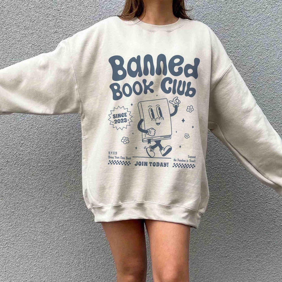 Banned Books Sweatshirt, Banned Book Club, I Read Banned Books, Librarian Gift, Book Lover, Bibliophile Present, Social Justice