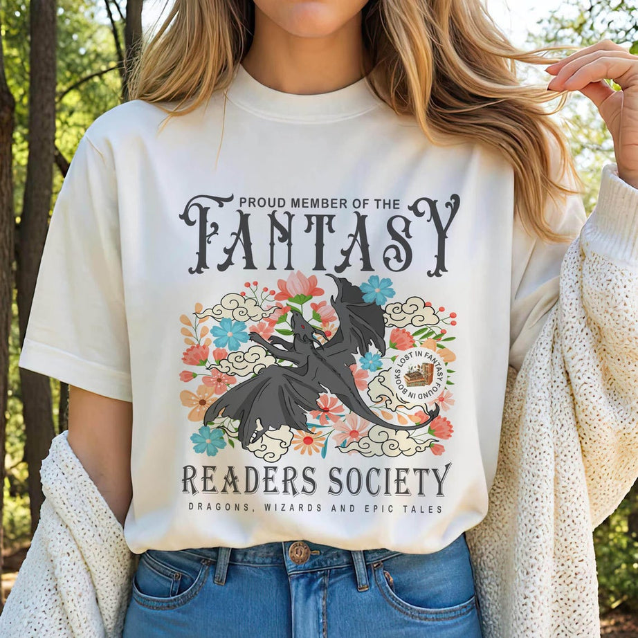 Fantasy Readers Society Shirt, Bookish Shirt, Romance, Readers Vintage, Reading Shirt, Gift for Book Lovers, Bookish Gift