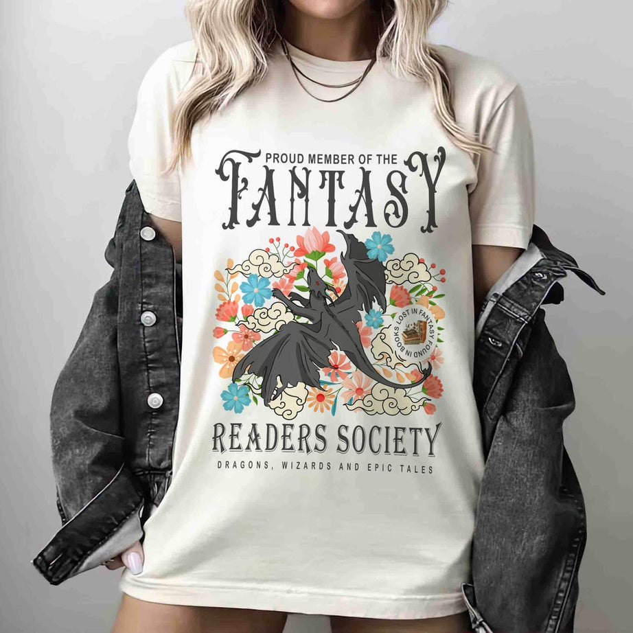 Fantasy Readers Society Shirt, Bookish Shirt, Romance, Readers Vintage, Reading Shirt, Gift for Book Lovers, Bookish Gift