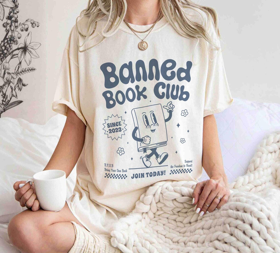 Banned Books Shirt, Banned Book Club, I Read Banned Books, Librarian Gift, Book Lover, Bibliophile Present, Social Justice