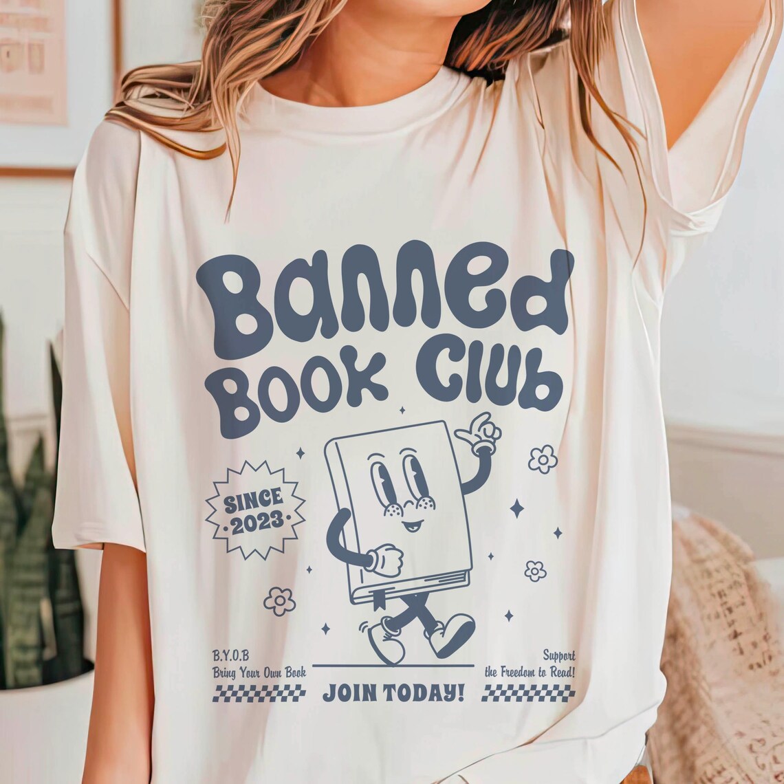Banned Books Shirt, Banned Book Club, I Read Banned Books, Librarian Gift, Book Lover, Bibliophile Present, Social Justice