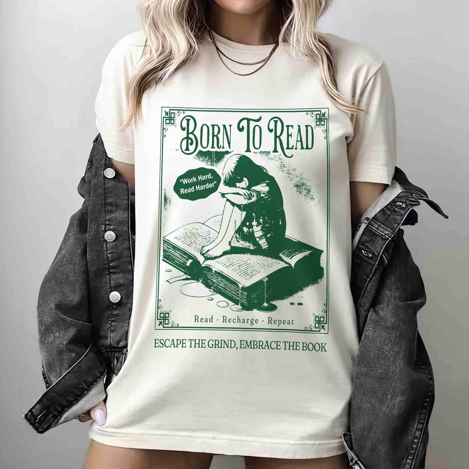 Born to Read Bookish Shirt, Funny Reader Book Addict, Book Lover, Bookish Gift for Her, Spicy Books, Dark Romance, Smut Shirt