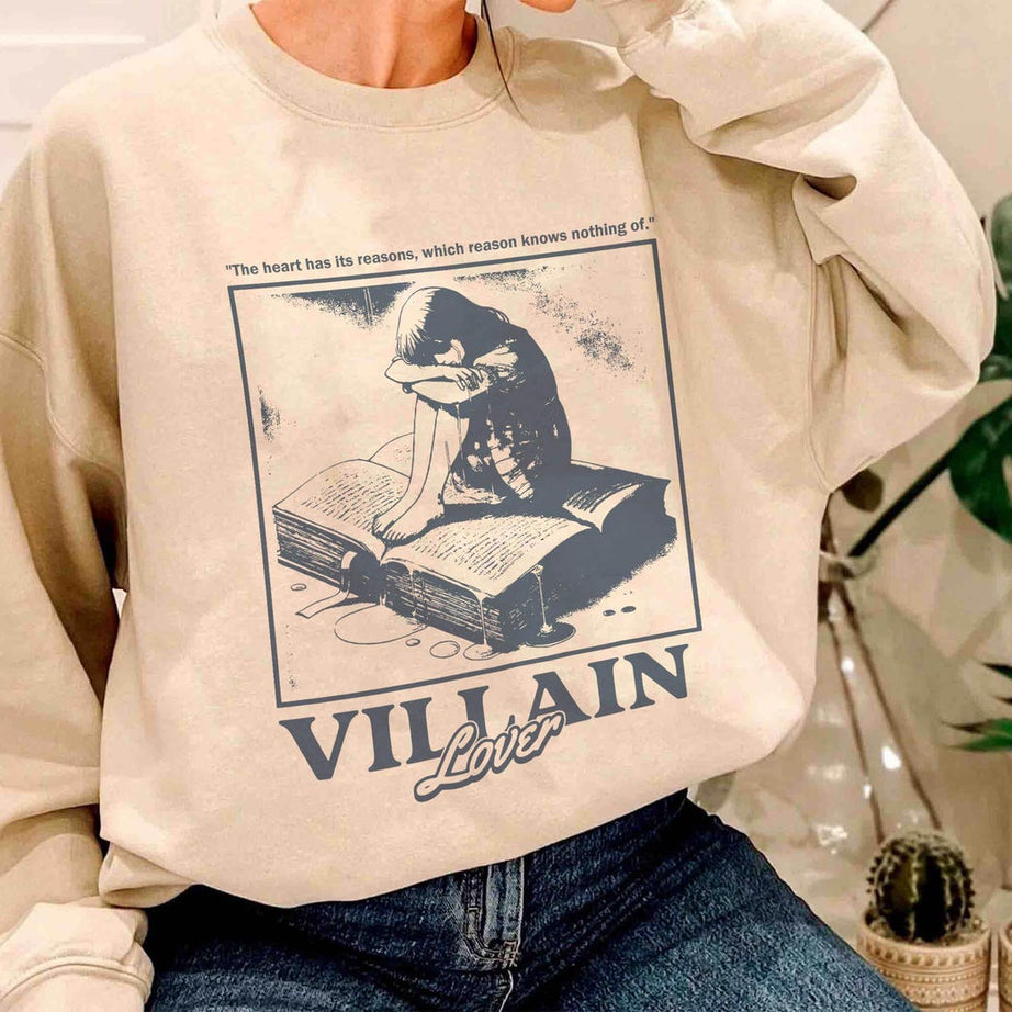 Villain Lover Bookish Sweatshirt, Book Lover Shirt, Dark Romance Enemies to Lover Book Club Morally Grey Bookish Gift