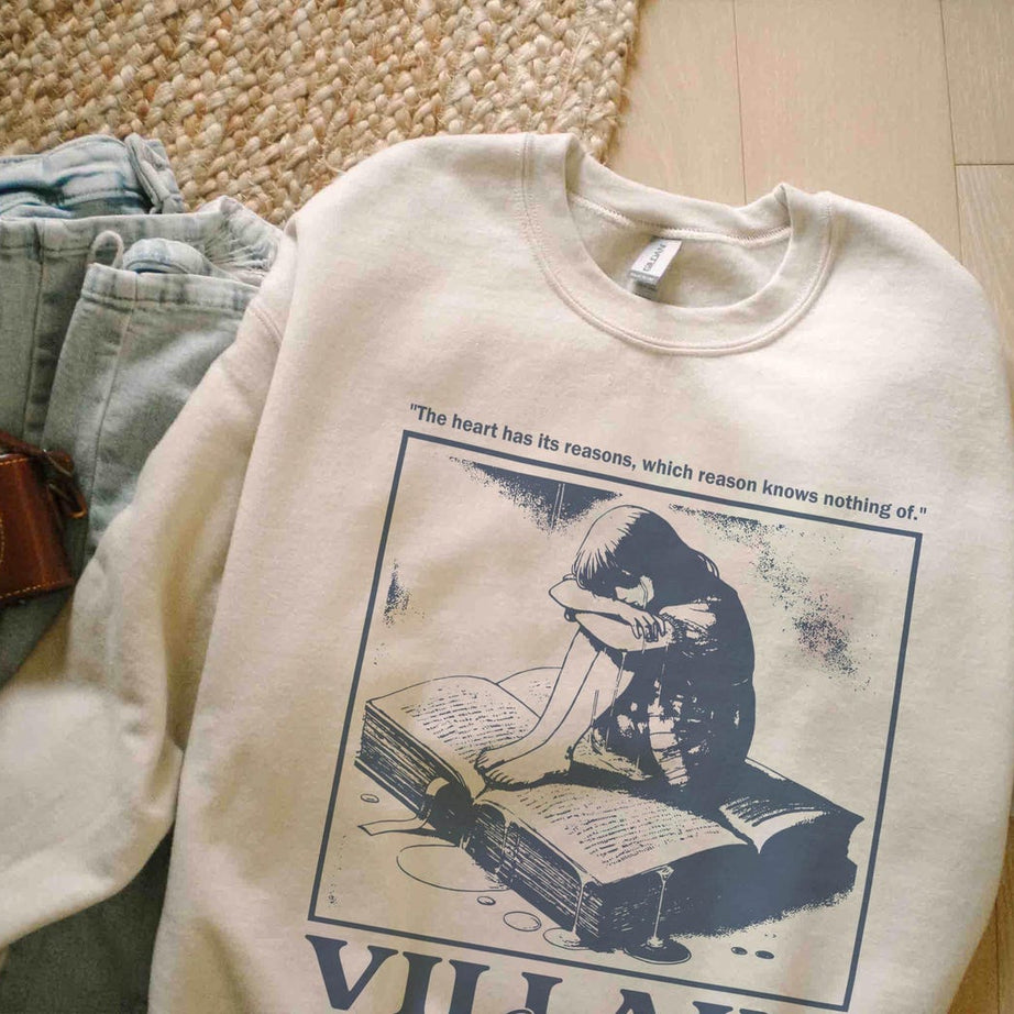 Villain Lover Bookish Sweatshirt, Book Lover Shirt, Dark Romance Enemies to Lover Book Club Morally Grey Bookish Gift