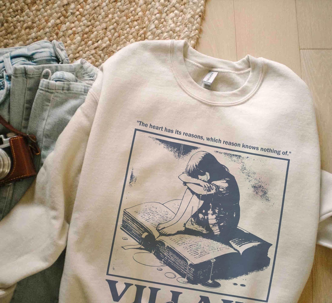 Villain Lover Bookish Sweatshirt, Book Lover Shirt, Dark Romance Enemies to Lover Book Club Morally Grey Bookish Gift