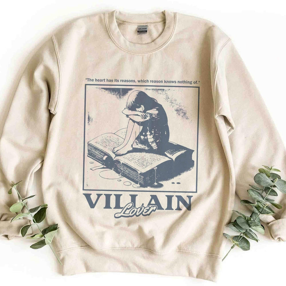 Villain Lover Bookish Sweatshirt, Book Lover Shirt, Dark Romance Enemies to Lover Book Club Morally Grey Bookish Gift