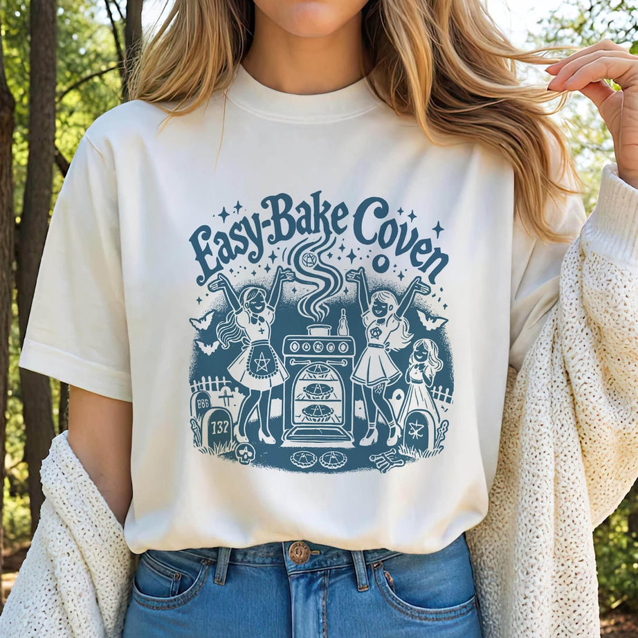 Easy Bake Coven 90s Horror Movie Comfort Color Shirt, Retro Halloween Shirt, Halloween Gifts, Halloween Shirt, Witchy Vibes