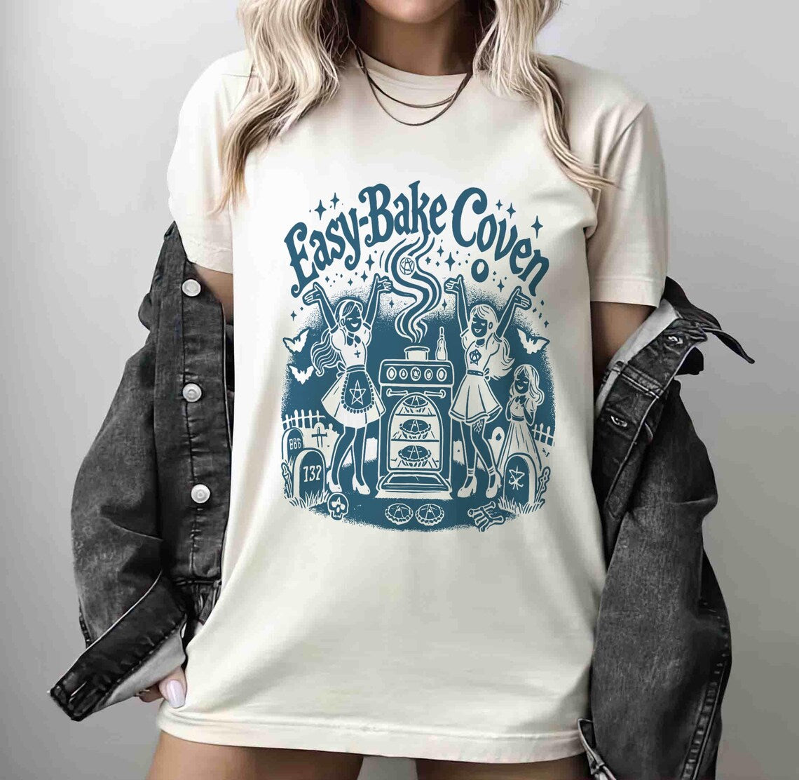 Easy Bake Coven 90s Horror Movie Comfort Color Shirt, Retro Halloween Shirt, Halloween Gifts, Halloween Shirt, Witchy Vibes