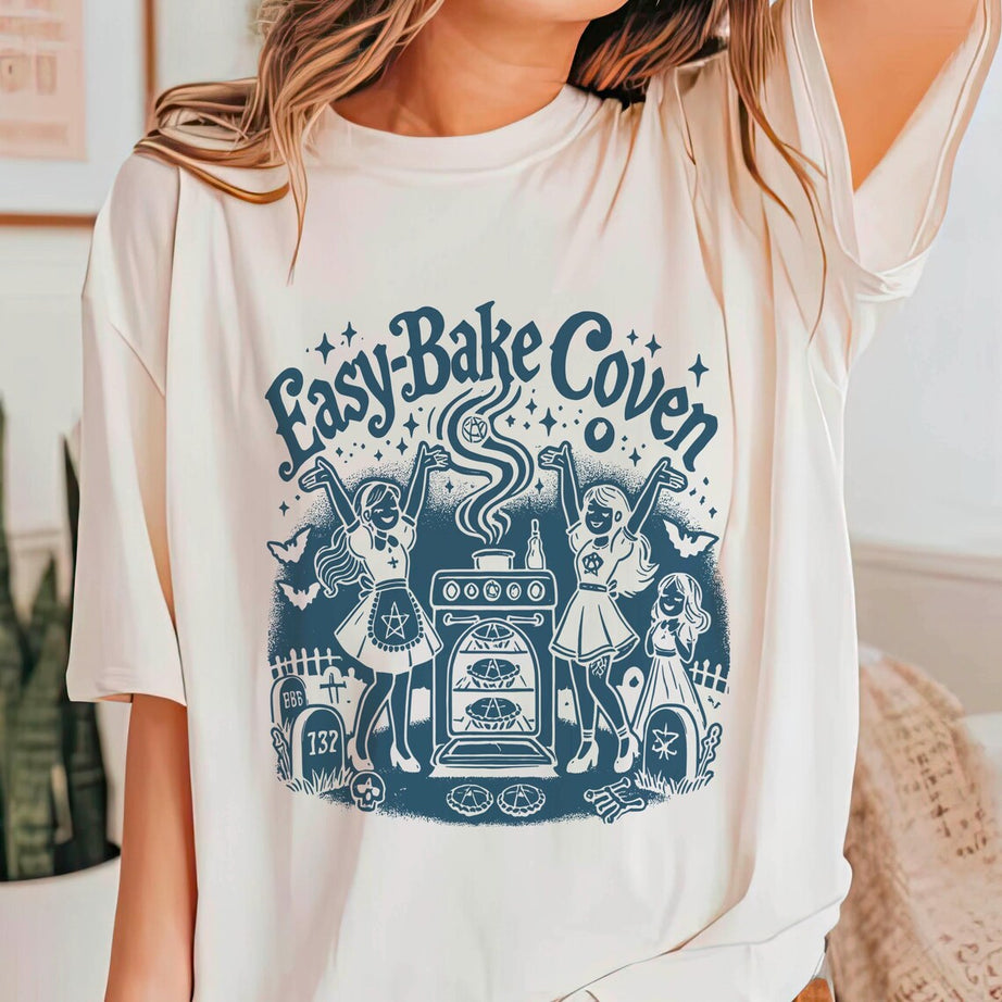 Easy Bake Coven 90s Horror Movie Comfort Color Shirt, Retro Halloween Shirt, Halloween Gifts, Halloween Shirt, Witchy Vibes