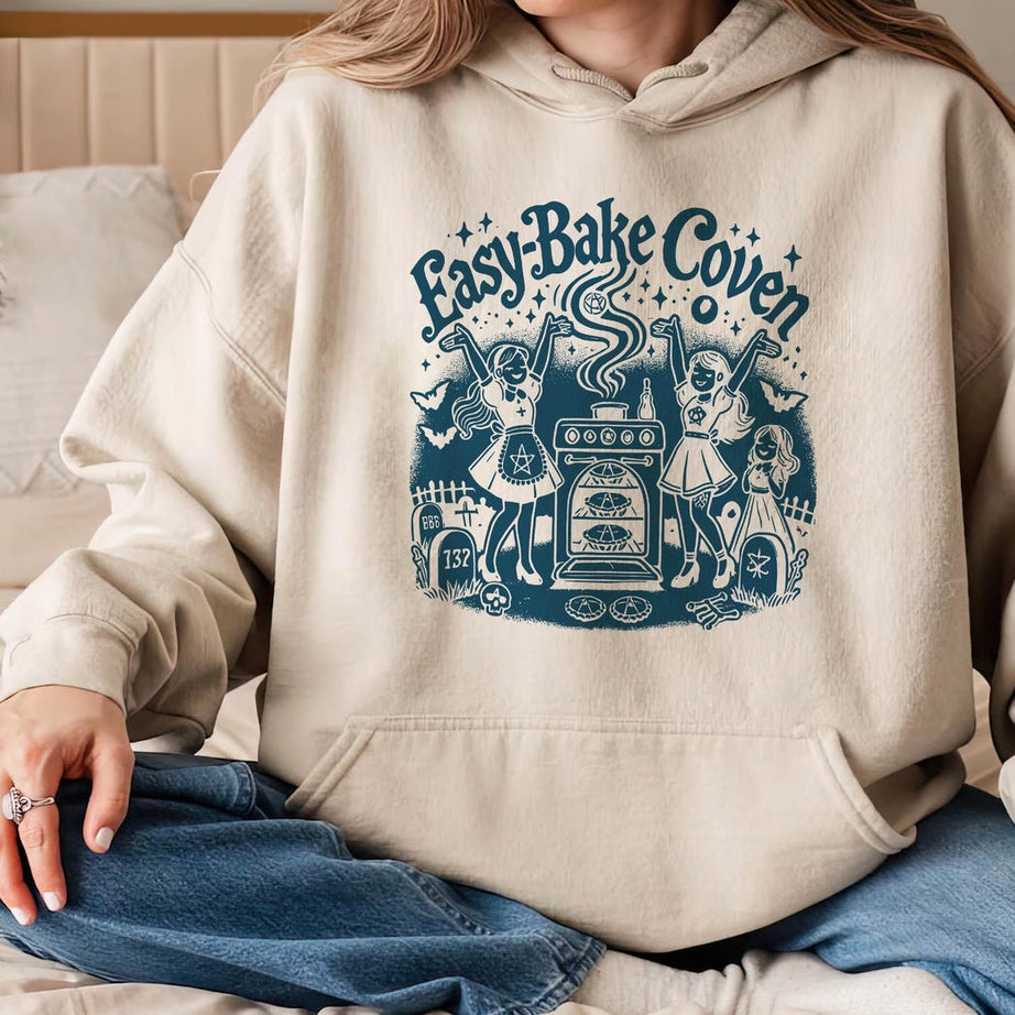 Easy Bake Coven 90s Hoodie Horror Movie , Retro Halloween Shirt, Halloween Gifts, Halloween Shirt, Witchy Vibes