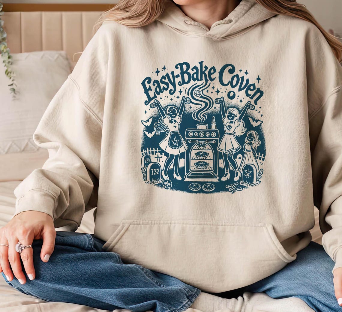 Easy Bake Coven 90s Hoodie Horror Movie , Retro Halloween Shirt, Halloween Gifts, Halloween Shirt, Witchy Vibes