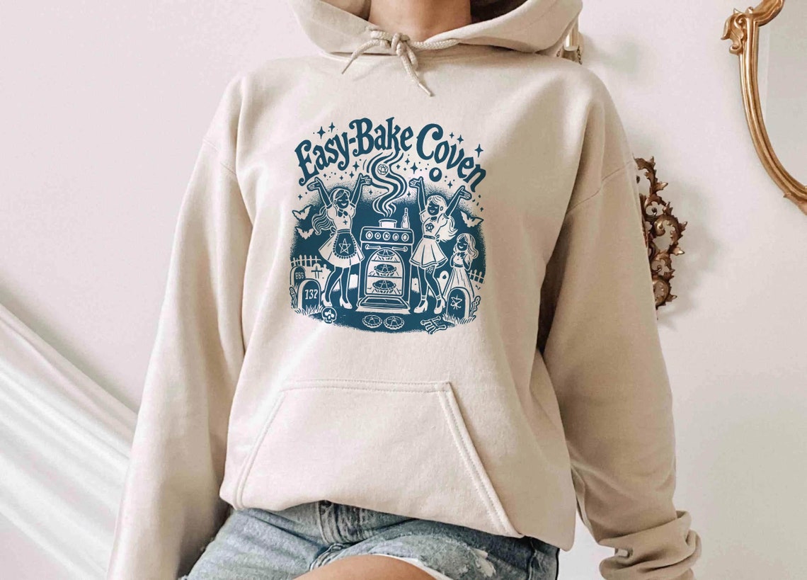 Easy Bake Coven 90s Hoodie Horror Movie , Retro Halloween Shirt, Halloween Gifts, Halloween Shirt, Witchy Vibes