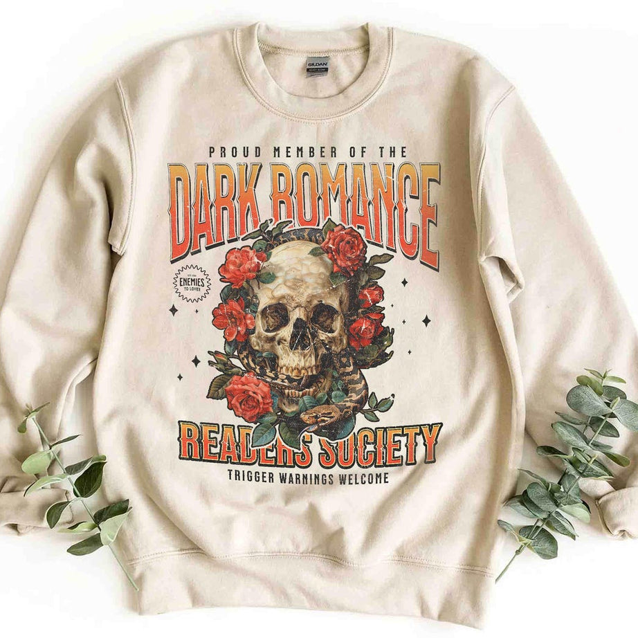 Dark Romance Readers Society Sweatshirt, Romance Reader Dark Academia Shirt for Smut Reader, Bookish Shirt, Dark Romance Merch