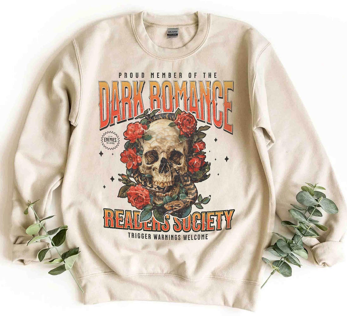 Dark Romance Readers Society Sweatshirt, Romance Reader Dark Academia Shirt for Smut Reader, Bookish Shirt, Dark Romance Merch