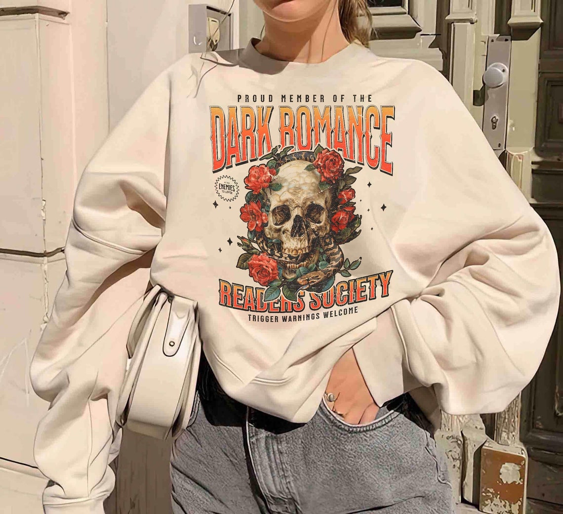 Dark Romance Readers Society Sweatshirt, Romance Reader Dark Academia Shirt for Smut Reader, Bookish Shirt, Dark Romance Merch