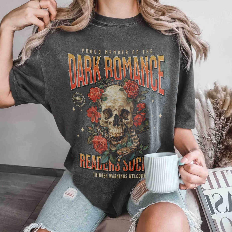 Dark Romance Readers Society Comfort Color Shirt, Romance Reader Dark Academia Shirt, Smut Reader, Bookish Shirt,dark Romance Merch