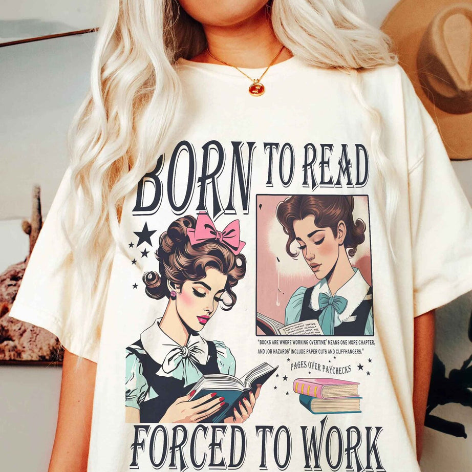 Born to Read Bookish Comfort Colors Shirt, Funny Reader Book Addict, Book Lover, Spicy Books, Dark Romance, Booktok, Smut Shirt