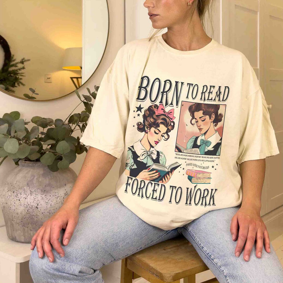 Born to Read Bookish Comfort Colors Shirt, Funny Reader Book Addict, Book Lover, Spicy Books, Dark Romance, Booktok, Smut Shirt