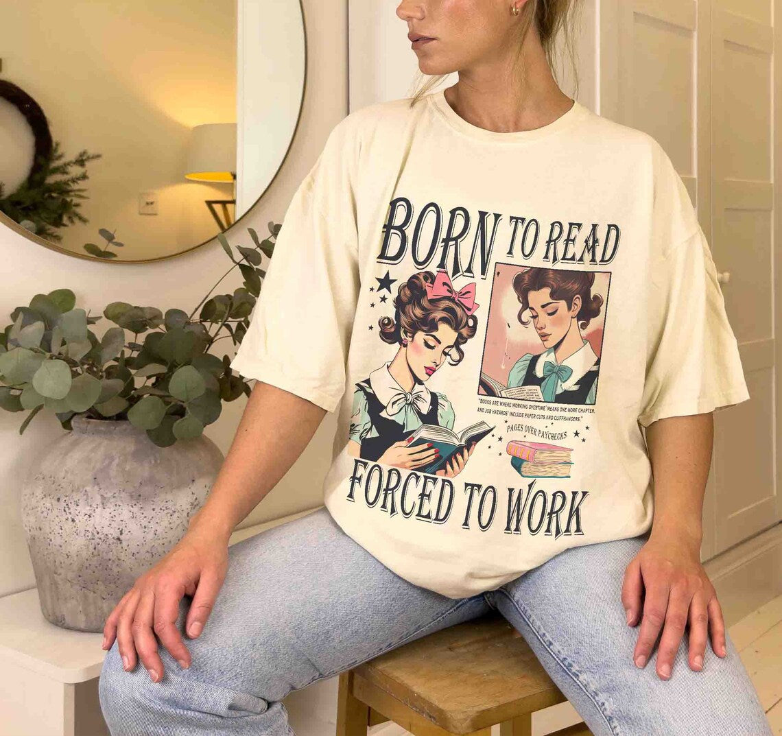 Born to Read Bookish Comfort Colors Shirt, Funny Reader Book Addict, Book Lover, Spicy Books, Dark Romance, Booktok, Smut Shirt