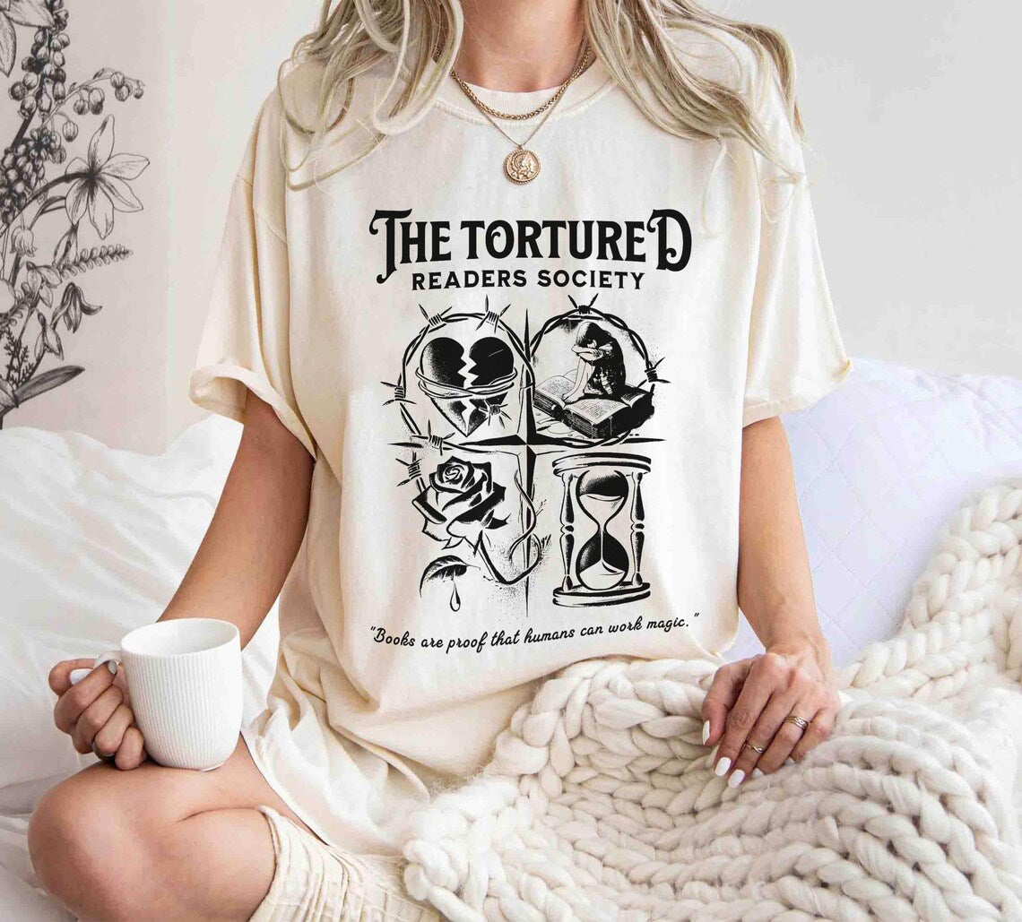 The Tortured Readers Society Shirt, Book Lover Shirt. Bookish Shirt. Booktok Shirt, Born to Read Shirt