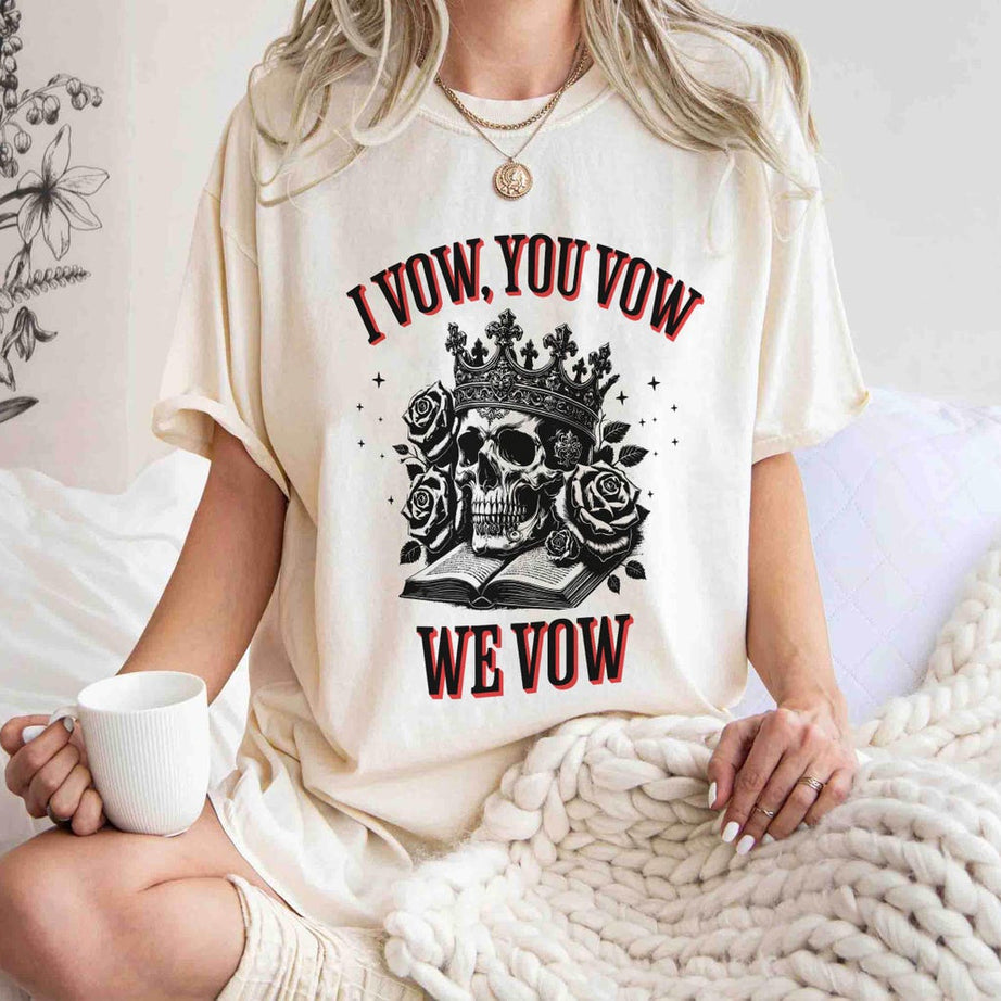 I Vow, You Vow, We Vow Shirt, Bookish Shirt, Barrington University,, Reading Shirt, Dark Romance Shirt , Skeleton Book Shirt