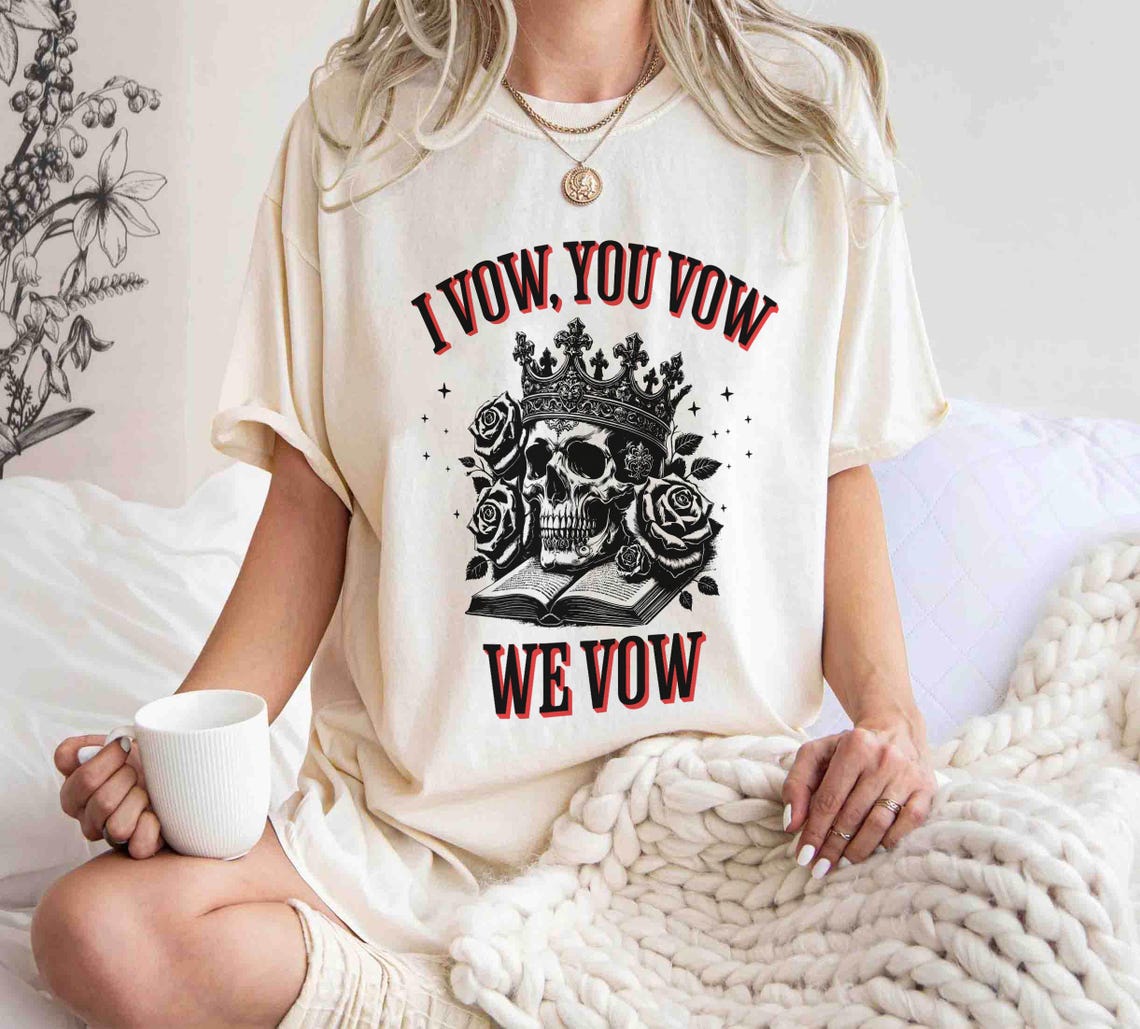 I Vow, You Vow, We Vow Shirt, Bookish Shirt, Barrington University,, Reading Shirt, Dark Romance Shirt , Skeleton Book Shirt