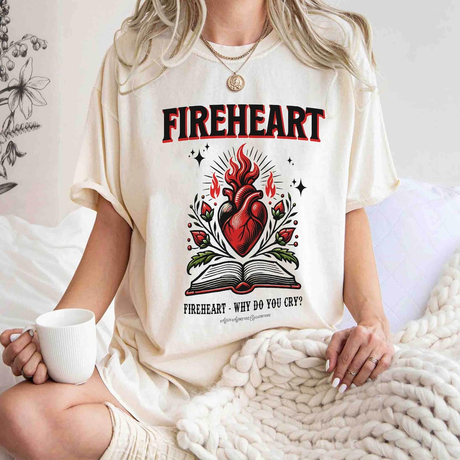 Fire-heart Shirt, to Whatever End T-shirt, SJM Quotes, Throne of Glass Tshirt You Do Not Yield Shirt, SJM Tee