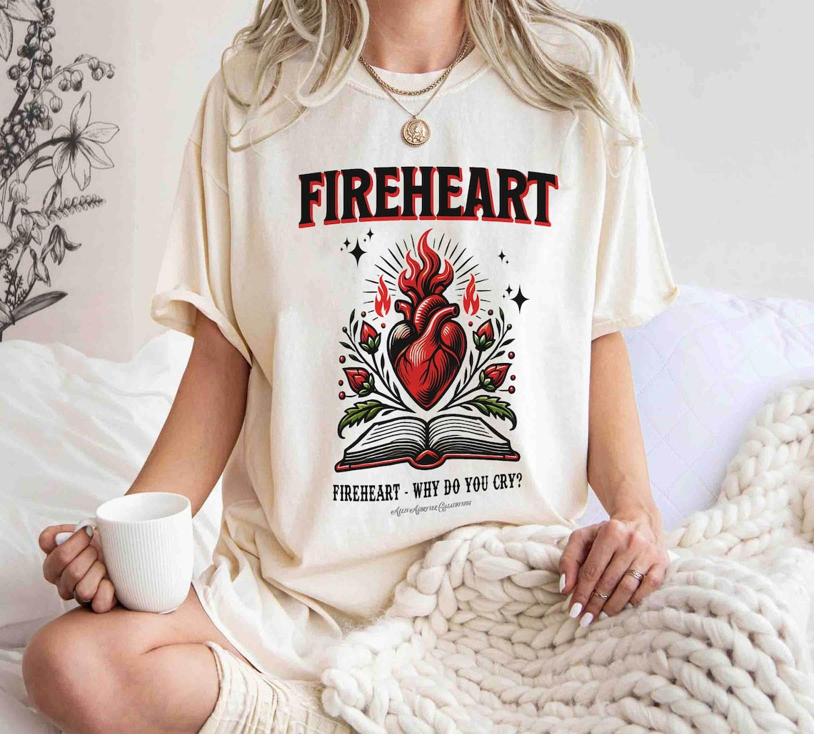 Fire-heart Shirt, to Whatever End T-shirt, SJM Quotes, Throne of Glass Tshirt You Do Not Yield Shirt, SJM Tee