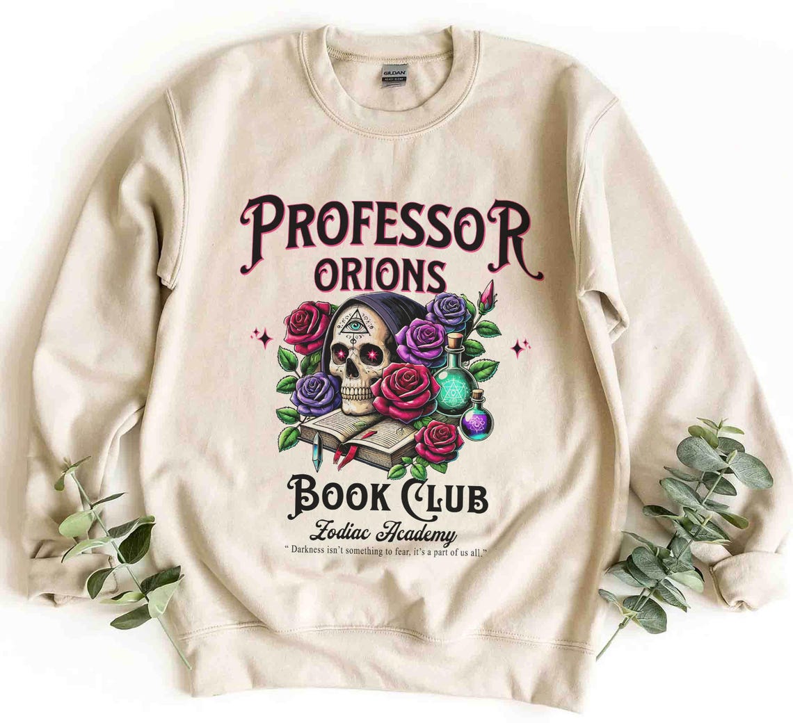 Professor Orions Book Club Zodiac Academy Sweatshirt, Gift for Book Lover, Fantasy Reader, Bookworm Merch, Gift for Her