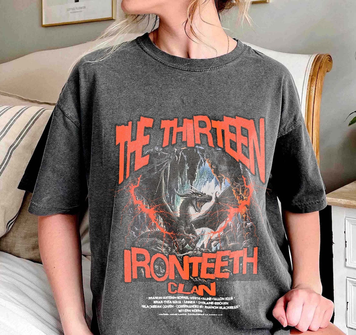 The Thirteen Comfort Colors Shirt, Throne of Glass Tshirt, Manon Blackbeak Ironteeth Witches Dorian Haviliard Licensed SJM Merch Terrasen